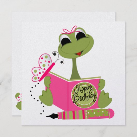 Einladung zum Geburtstag (Vorne/Hinten)