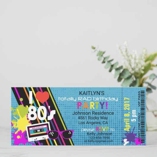 Einladung zum Geburtstag (Stehend Vorderseite)