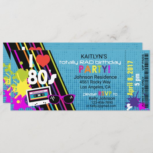 Einladung zum Geburtstag (Vorne/Hinten)