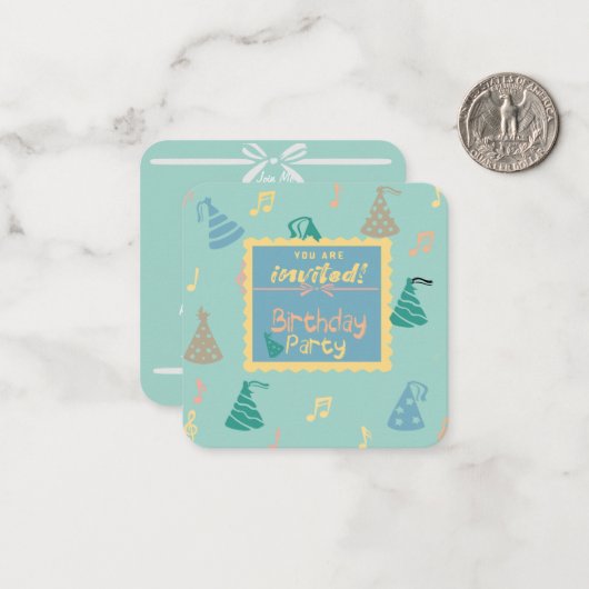 Einladung zum Geburtstag (Vorderseite/Rückseite Beispiel)