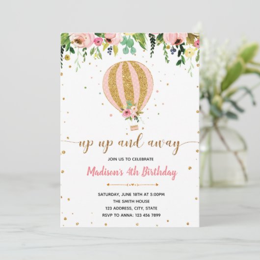 Einladung zum Geburtstag (Stehend Vorderseite)