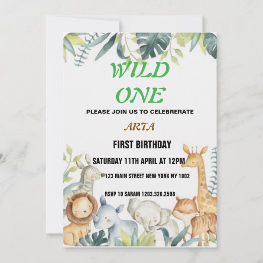 Einladung zum Geburtstag (Vorderseite)