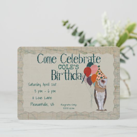 Einladung zum Geburtstag (Stehend Vorderseite)