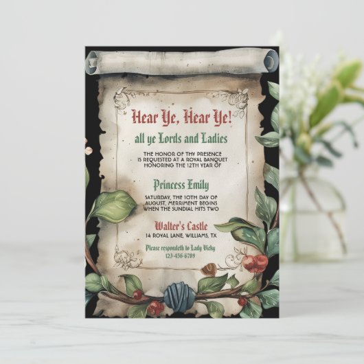 Einladung zum Geburtstag (Stehend Vorderseite)