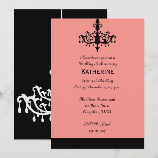 Einladung zum Geburtstag (Vorne/Hinten)