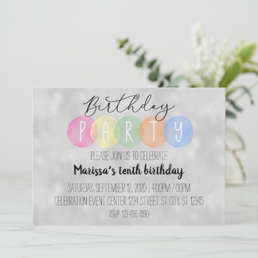 Einladung zum Geburtstag (Stehend Vorderseite)