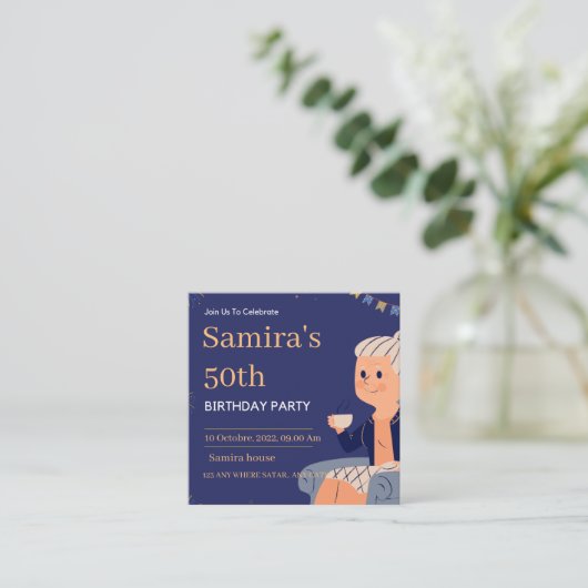 Einladung zum Geburtstag  (Stehend Vorderseite)