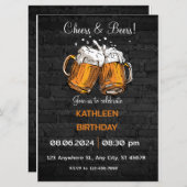 Einladung zum Geburtstag (Vorne/Hinten)