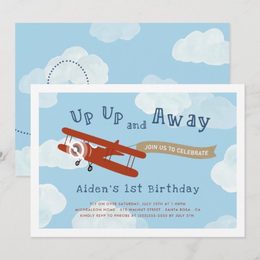 Einladung zum Geburtstag (Vorne/Hinten)