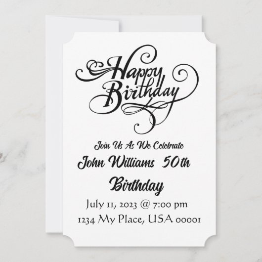 Einladung zum Geburtstag (Vorderseite)