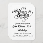 Einladung zum Geburtstag (Vorne/Hinten)