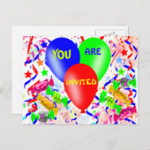 Einladung zum Geburtstag (Vorne/Hinten)