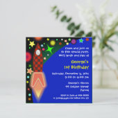 Einladung zum Geburtstag: 014 Weltraum (Stehend Vorderseite)