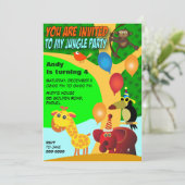 Einladung zum Geburtstag 029: Dschungel-Party (Stehend Vorderseite)