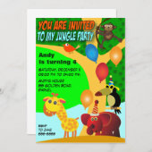 Einladung zum Geburtstag 029: Dschungel-Party (Vorne/Hinten)