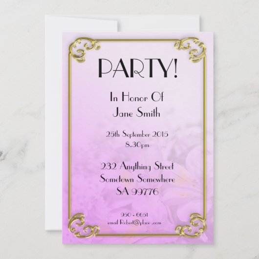 Einladung zum Geburtstag 100 Jahre alt (Rückseite)