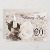 Einladung zum Geburtstag 20 Jahre alt (Vorne/Hinten)
