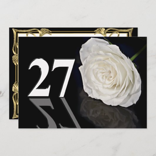 Einladung zum Geburtstag 27 Jahre alt (Vorne/Hinten)