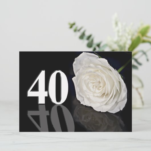 Einladung zum Geburtstag 40 Jahre alt (Stehend Vorderseite)