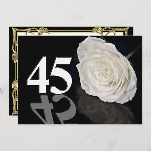 Einladung zum Geburtstag 45 Jahre alt (Vorne/Hinten)