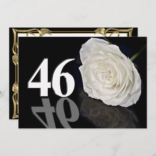 Einladung zum Geburtstag 46 Jahre alt (Vorne/Hinten)
