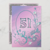 Einladung zum Geburtstag 51 Jahre alt (Vorne/Hinten)