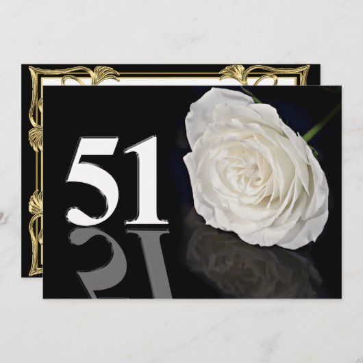 Einladung zum Geburtstag 51 Jahre alt (Vorne/Hinten)