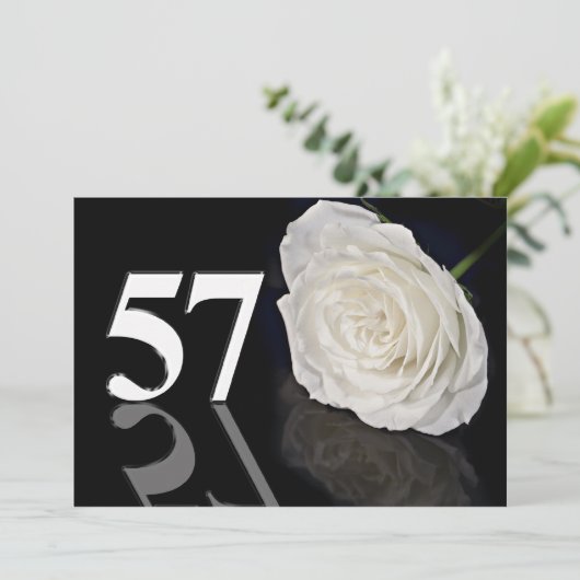 Einladung zum Geburtstag 57 Jahre alt (Stehend Vorderseite)