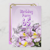 Einladung zum Geburtstag 65 Jahre alt (Vorne/Hinten)