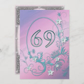 Einladung zum Geburtstag 69 Jahre alt (Vorne/Hinten)
