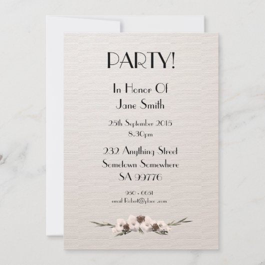 Einladung zum Geburtstag 95 Jahre alt (Rückseite)