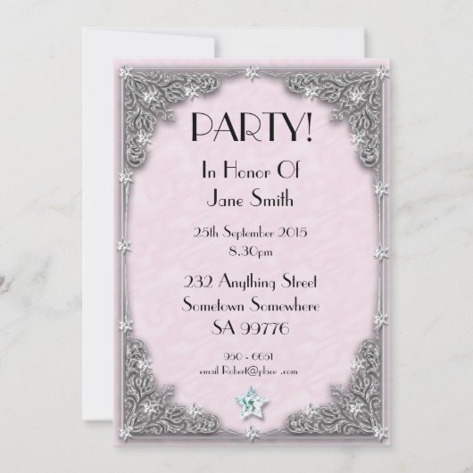 Einladung zum Geburtstag 95 Jahre alt (Rückseite)