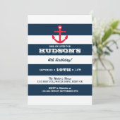 Einladung zum Geburtstag - Anker (Stehend Vorderseite)