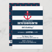 Einladung zum Geburtstag - Anker (Vorne/Hinten)