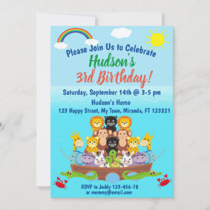 Einladung zum Geburtstag Arche Noah