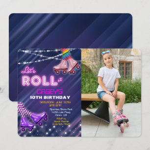 EINLADUNG ZUM GEBURTSTAG AUF ROLLSCHUHEN FÜR JEDES