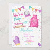 Einladung zum Geburtstag backen (Vorderseite)