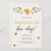 Einladung zum Geburtstag "Bee Day" (Vorne/Hinten)