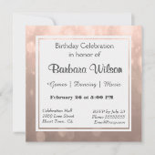 Einladung zum Geburtstag | Blush Bokeh (Vorderseite)