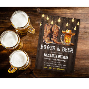 EINLADUNG ZUM GEBURTSTAG - Boots und Bier für jede