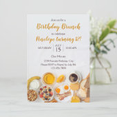 Einladung zum Geburtstag Brunch (Stehend Vorderseite)