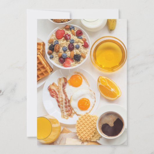 Einladung zum Geburtstag Brunch (Rückseite)