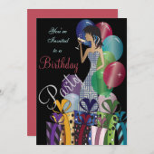 Einladung zum Geburtstag, Classy Girl's Party (Vorne/Hinten)