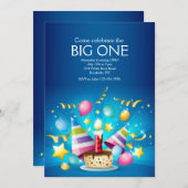 Einladung zum Geburtstag Cupcake (Vorne/Hinten)