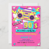 Einladung zum Geburtstag der 90er (Vorderseite)