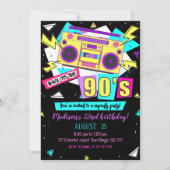 Einladung zum Geburtstag der 90er (Vorderseite)