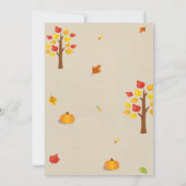 Einladung zum Geburtstag der Eule Einladung Herbst (Rückseite)