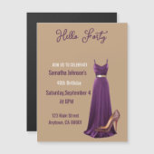 Einladung zum Geburtstag der Magnetkarte (Vorne/Hinten)