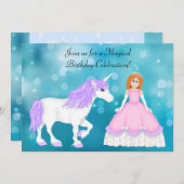 Einladung zum Geburtstag der Roten Haarprinzessin (Vorne/Hinten)