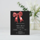 Einladung zum Geburtstag der Schwarzen Schleife (Stehend Vorderseite)